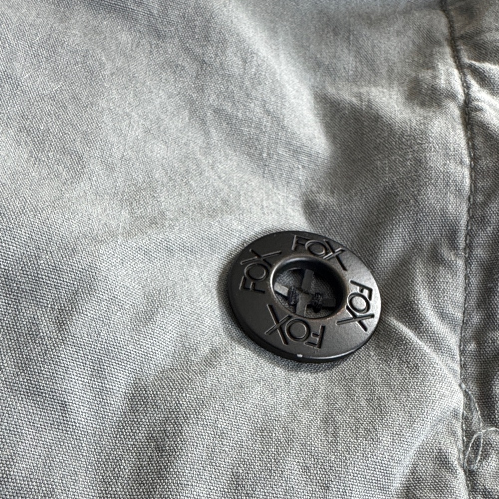 Fox Y2K Racing Women's Hooded Military Utility Jacket 100% Cotton Gray Size S - Picture 4 of 16